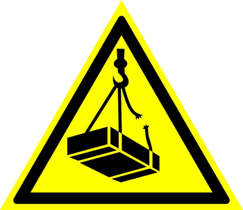 W06 опасно! возможно падение груза (пластик, 700х700 мм) - Охрана труда на строительных площадках - Знаки безопасности - ohrana.inoy.org